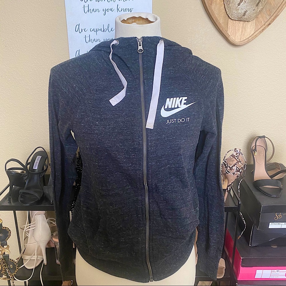 Gray Nike zip up